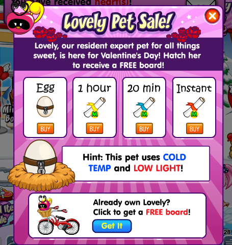 COOL! No need to buy the pet? Then, GET A FREE BOARD!