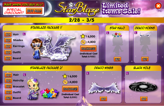 Starblaze Limited Items -Girls-
